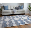 Feizy Mynka 39IFF Transitional Diamond in Ivory/Gray/Blue