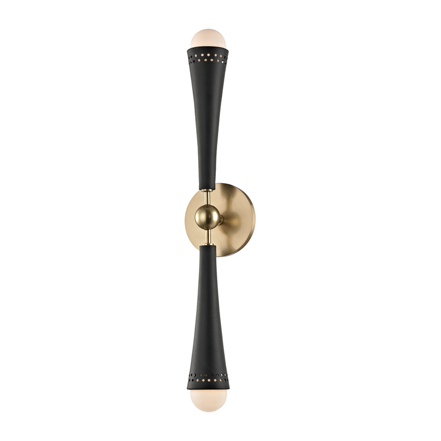Hudson Valley Lighting Tupelo 2 Light 4.75 inch Aged Brass Wall Sconce Wall Light