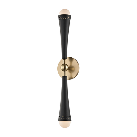 Hudson Valley Lighting Tupelo 2 Light 4.75 inch Aged Brass Wall Sconce Wall Light