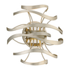Corbett Calligraphy 2 Light Silver Leaf Wall Sconce Wall Light Clearance