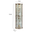 Pulaski Furniture PFC Curios Lighted Curio Half Round 5 Shelf Cabinet