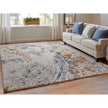 Feizy Gilmore 39MMF Modern Abstract in Ivory/Blue/Orange