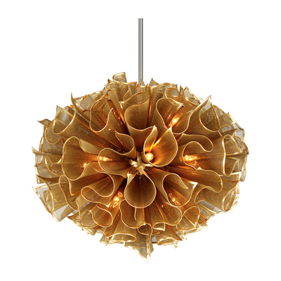 Corbett Pulse 16 Light Gold Leaf Chandelier Ceiling Light