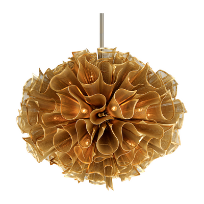 Corbett Pulse 20 Light Gold Leaf Chandelier Ceiling Light Clearance