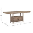 Magnussen Home Paxton Place Dovetail Grey Extendable Counter Height Dining Table