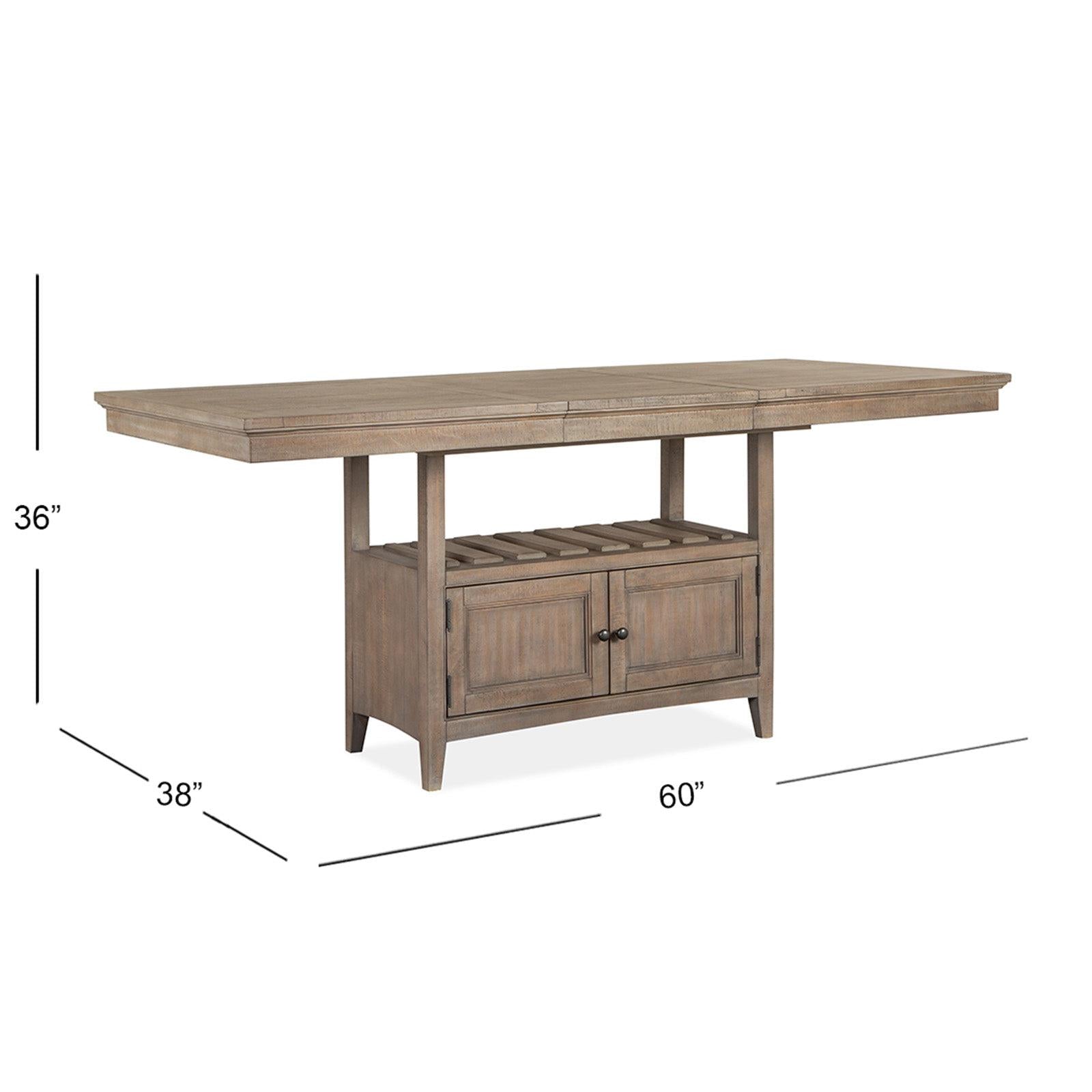 Magnussen Home Paxton Place Dovetail Grey Extendable Counter Height Dining Table