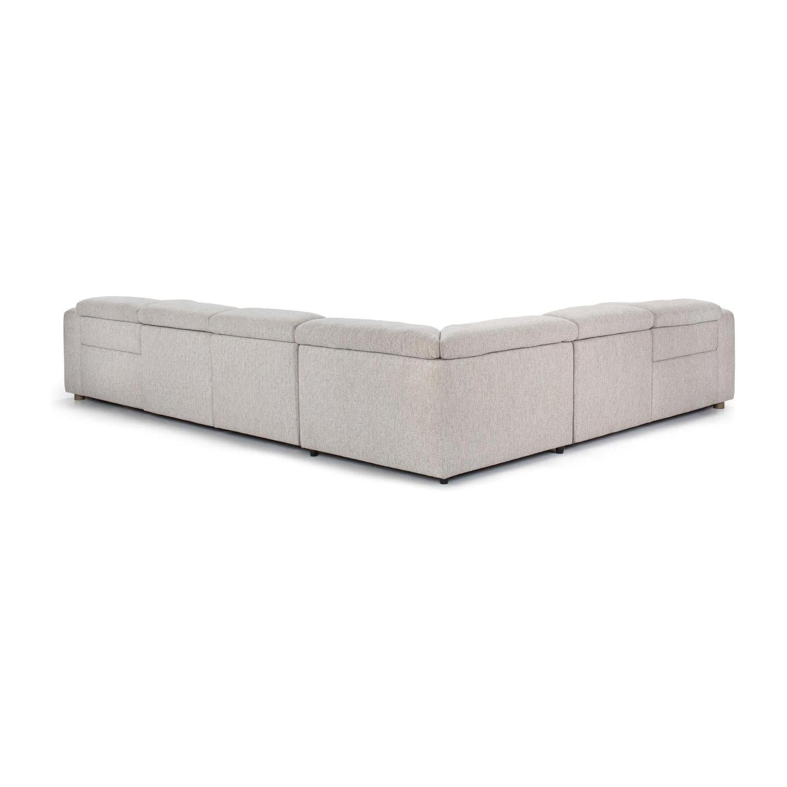 Classic Home Knoxville Upholstered Power Recliner Sectional