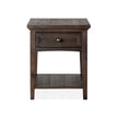 Magnussen Home Westley Falls Graphite Rectangular End Table