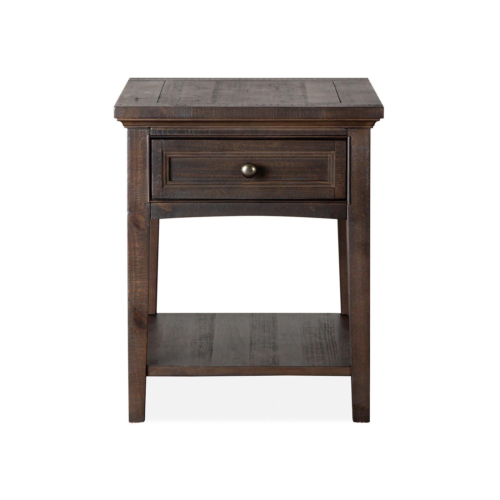 Magnussen Home Westley Falls Graphite Rectangular End Table