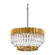 Corbett Charisma 5 Light Gold Leaf with Polished Stainless Chandelier Ceiling Light Clearance