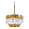 Corbett Charisma 5 Light Gold Leaf with Polished Stainless Chandelier Ceiling Light Clearance