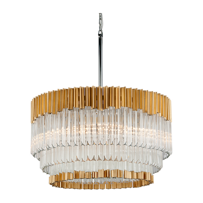 Corbett Charisma 8 Light Gold Leaf/Stainless Steel Chandelier Ceiling Light Clearance