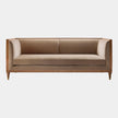 Global Views Black Leather Arc Sofa