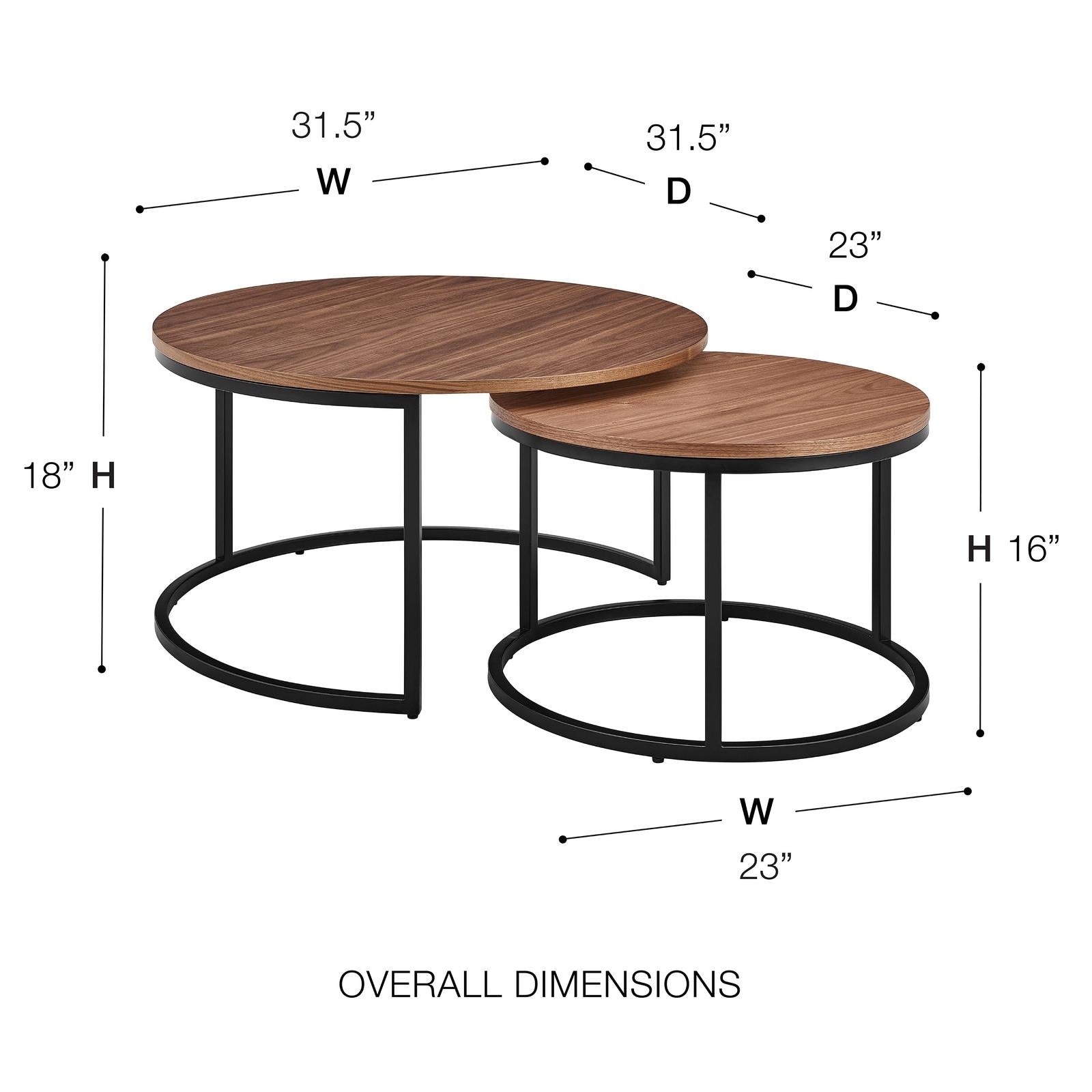 Euro Style Pierre Nesting Tables