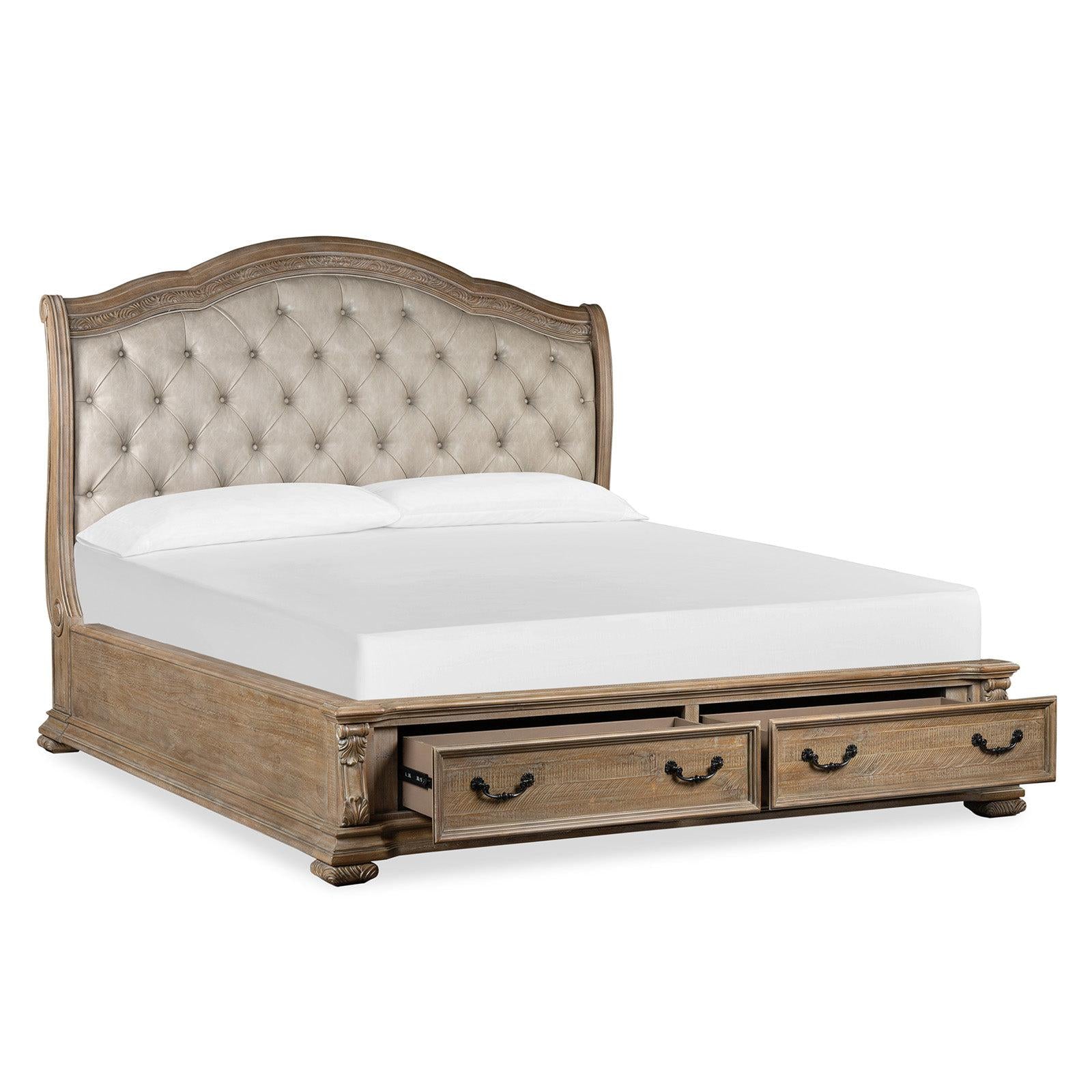 Magnussen Home Marisol Fawn Upholstered Sleigh Bed