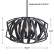 Uttermost Thales Black Geometric 3 Light Pendant