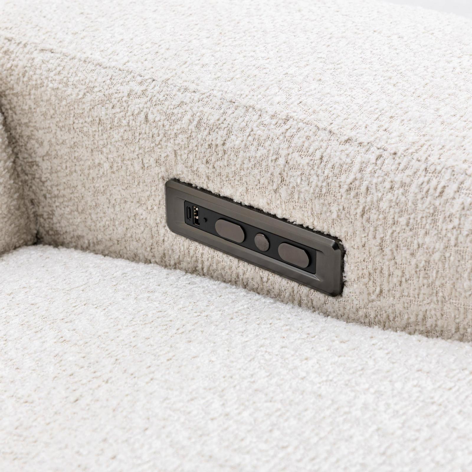 Classic Home Darrow Upholstered Power Recliner Sofa Clearance