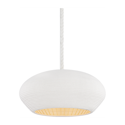 Hudson Valley Lighting Ferndale 1 Light 24 inch Gesso White Pendant Ceiling Light