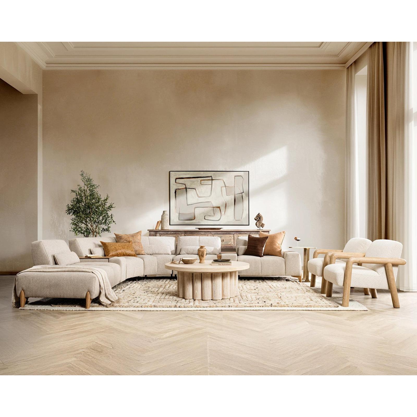 Classic Home Leah Upholstered Sectional