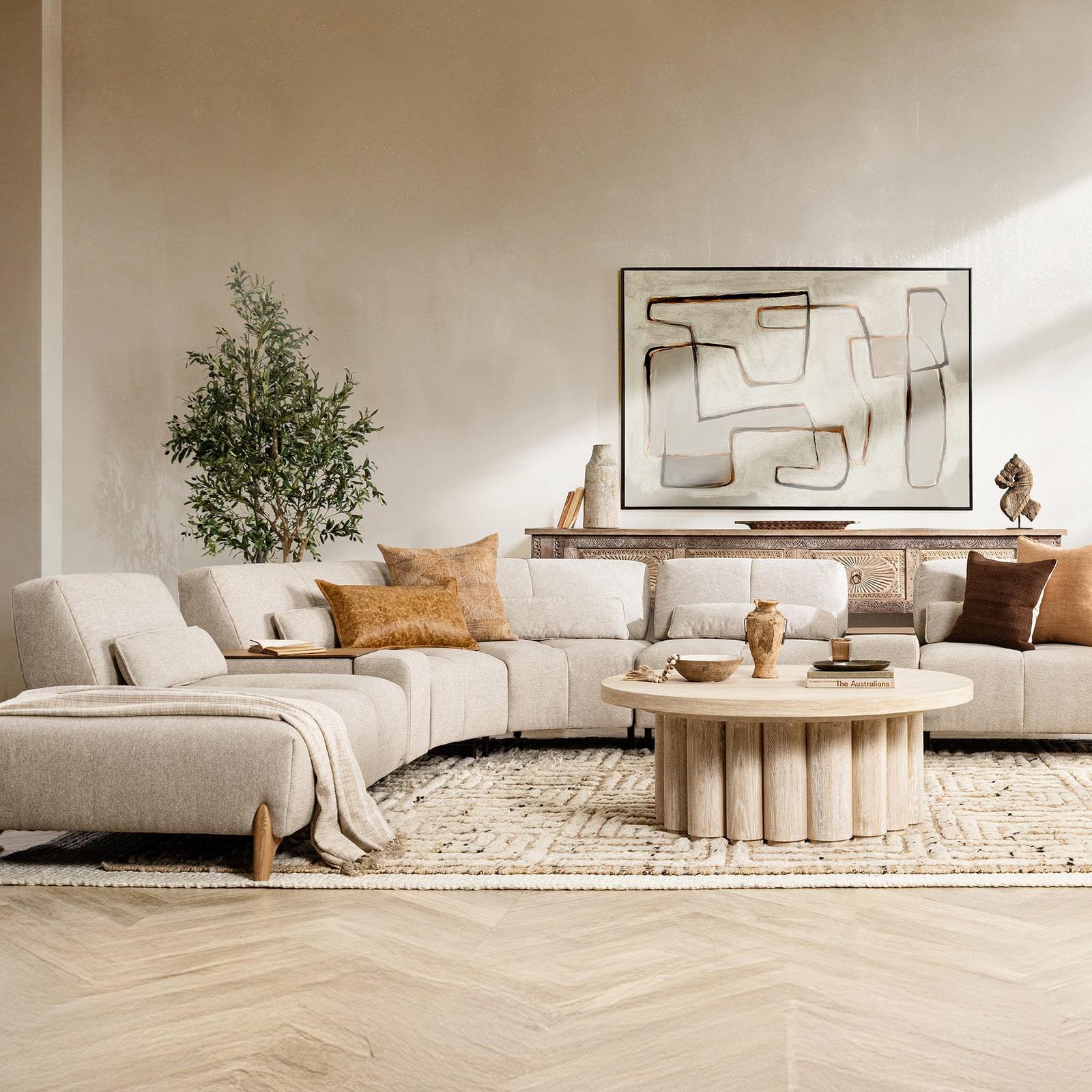 Classic Home Leah Upholstered Sectional