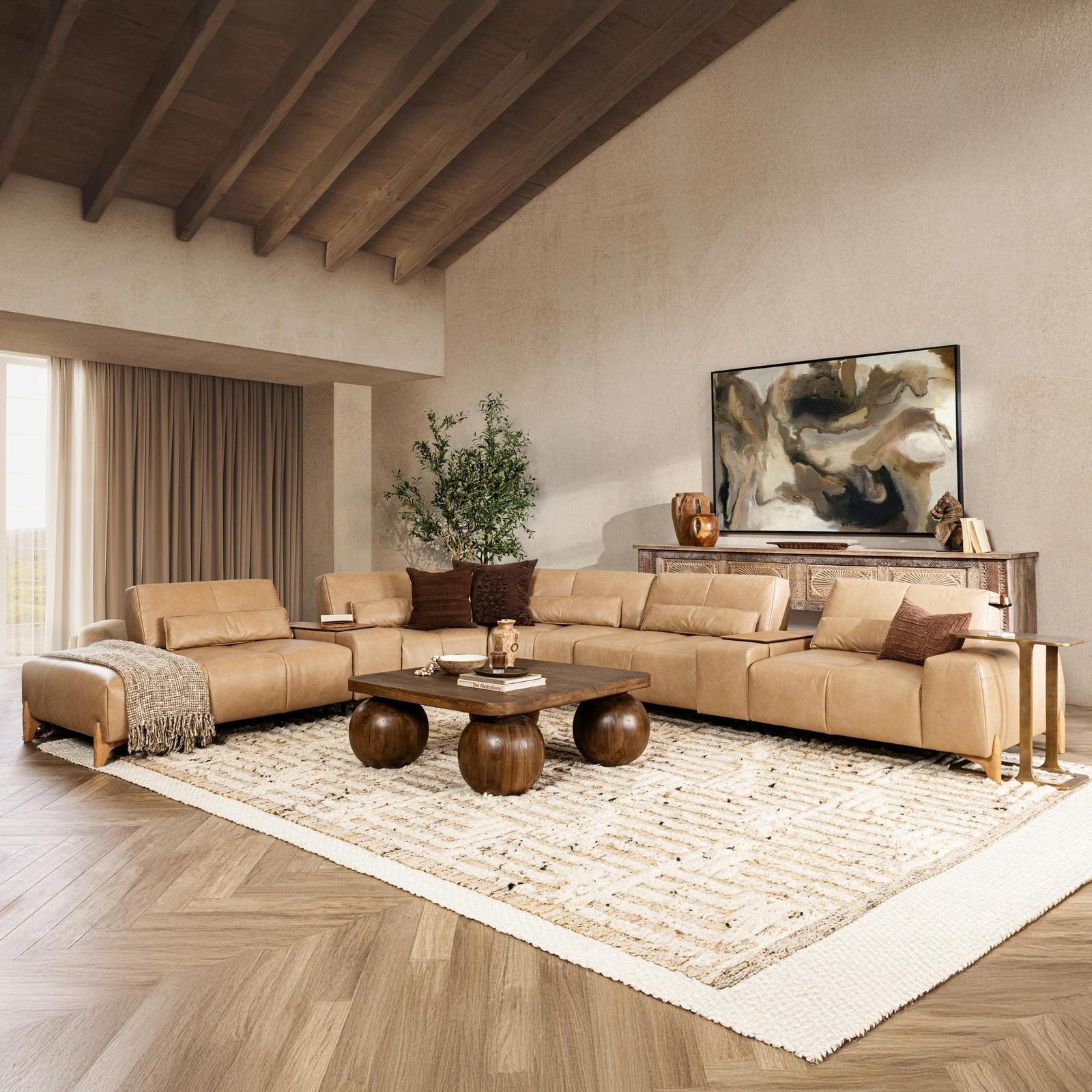 Classic Home Leah Upholstered Sectional