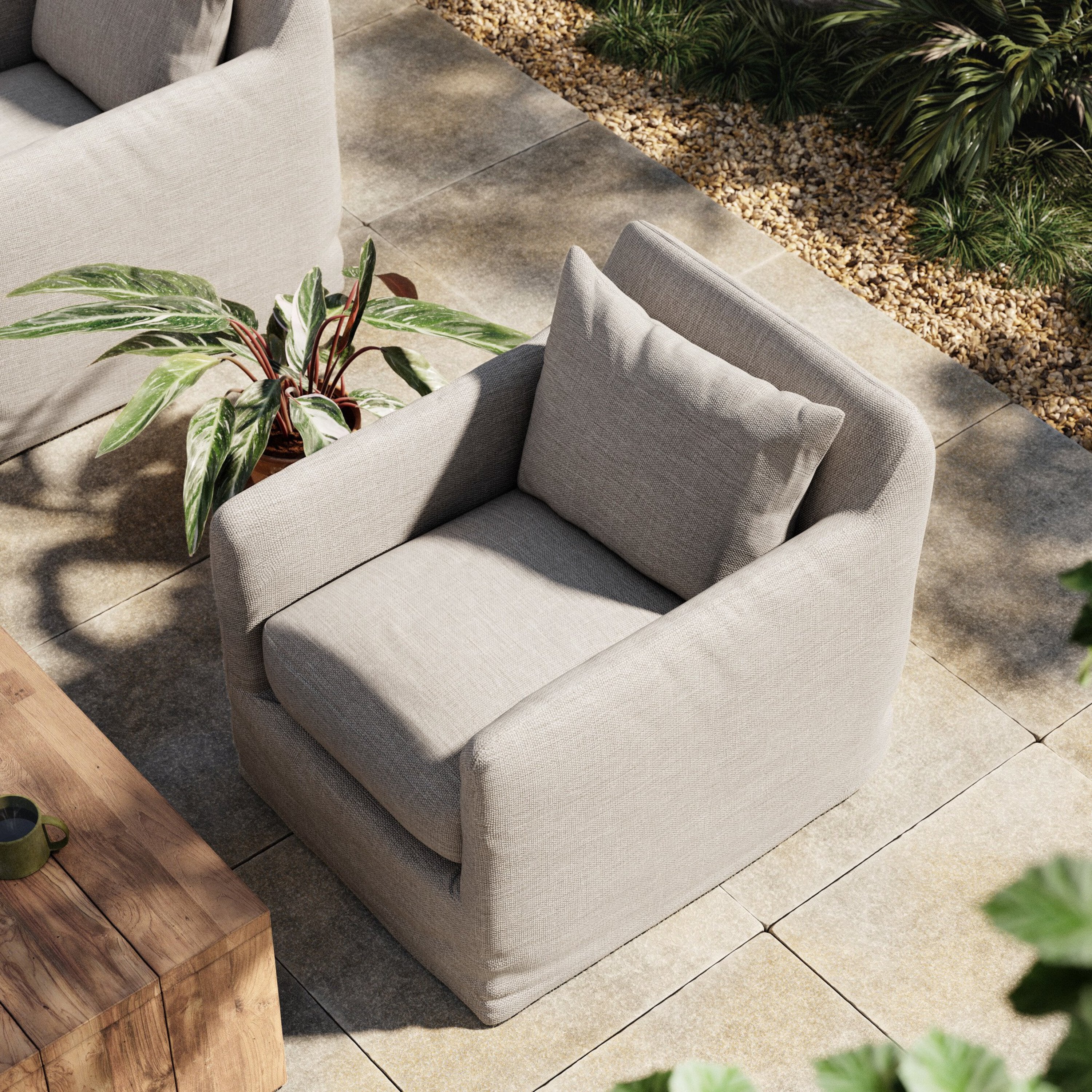 Dade Outdoor Swivel Chair