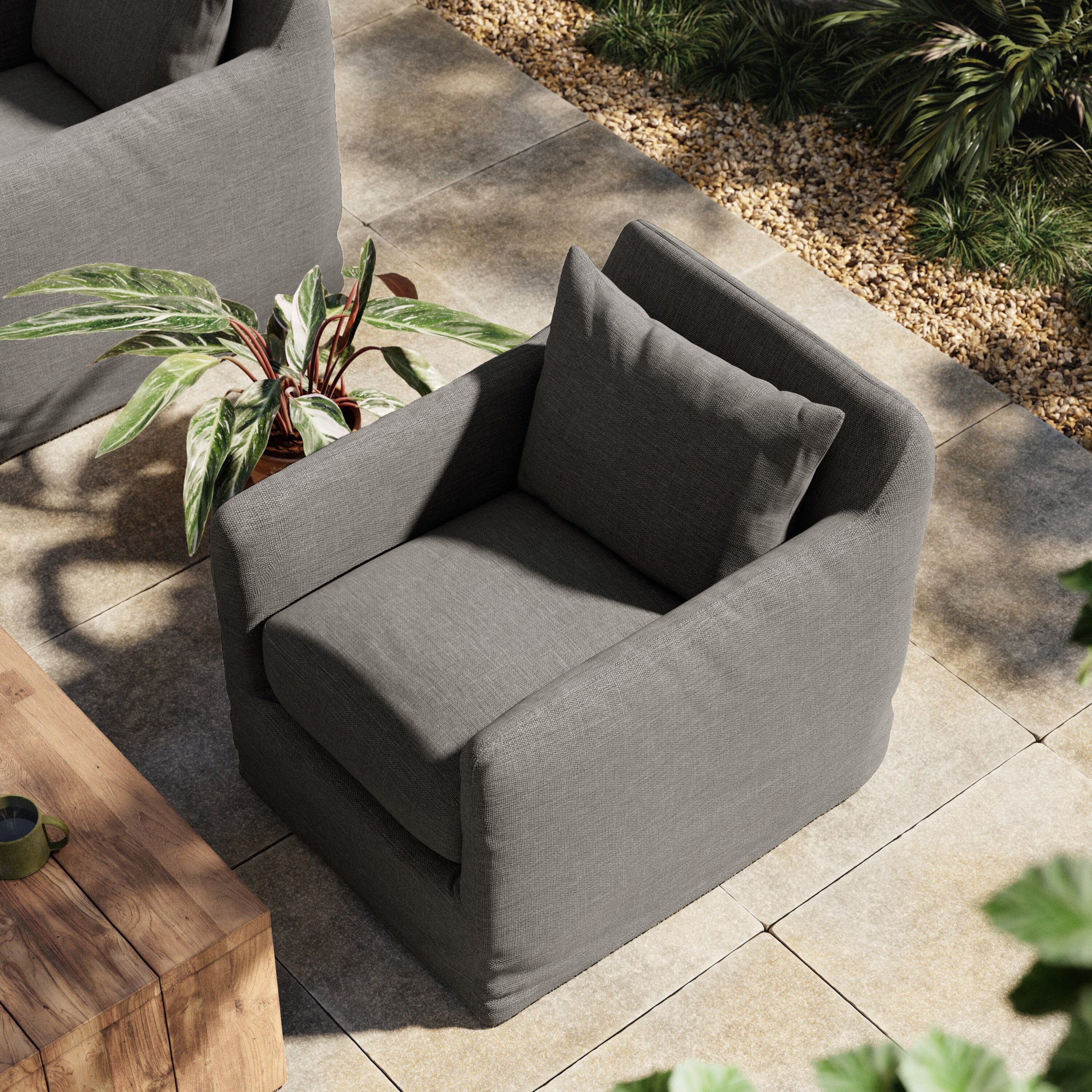 Dade Outdoor Swivel Chair