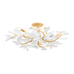 Hudson Valley Lighting Marabec 10 Light 32 inch Vintage Gold Leaf/ White Plaster Semi Flush Ceiling Light