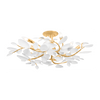 Hudson Valley Lighting Marabec 10 Light 32 inch Vintage Gold Leaf/ White Plaster Semi Flush Ceiling Light