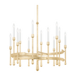 Hudson Valley Lighting Hathaway 12 Light 32.25 inch Vintage Gold Leaf Chandelier Ceiling Light