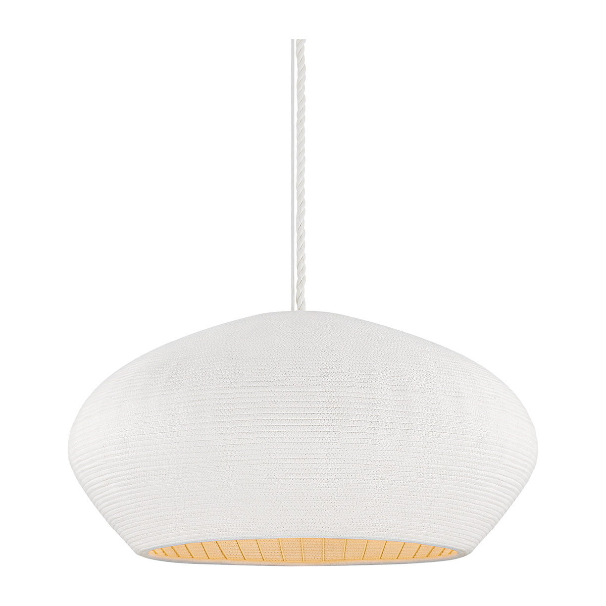 Hudson Valley Lighting Ferndale 1 Light 36 inch Gesso White Pendant Ceiling Light