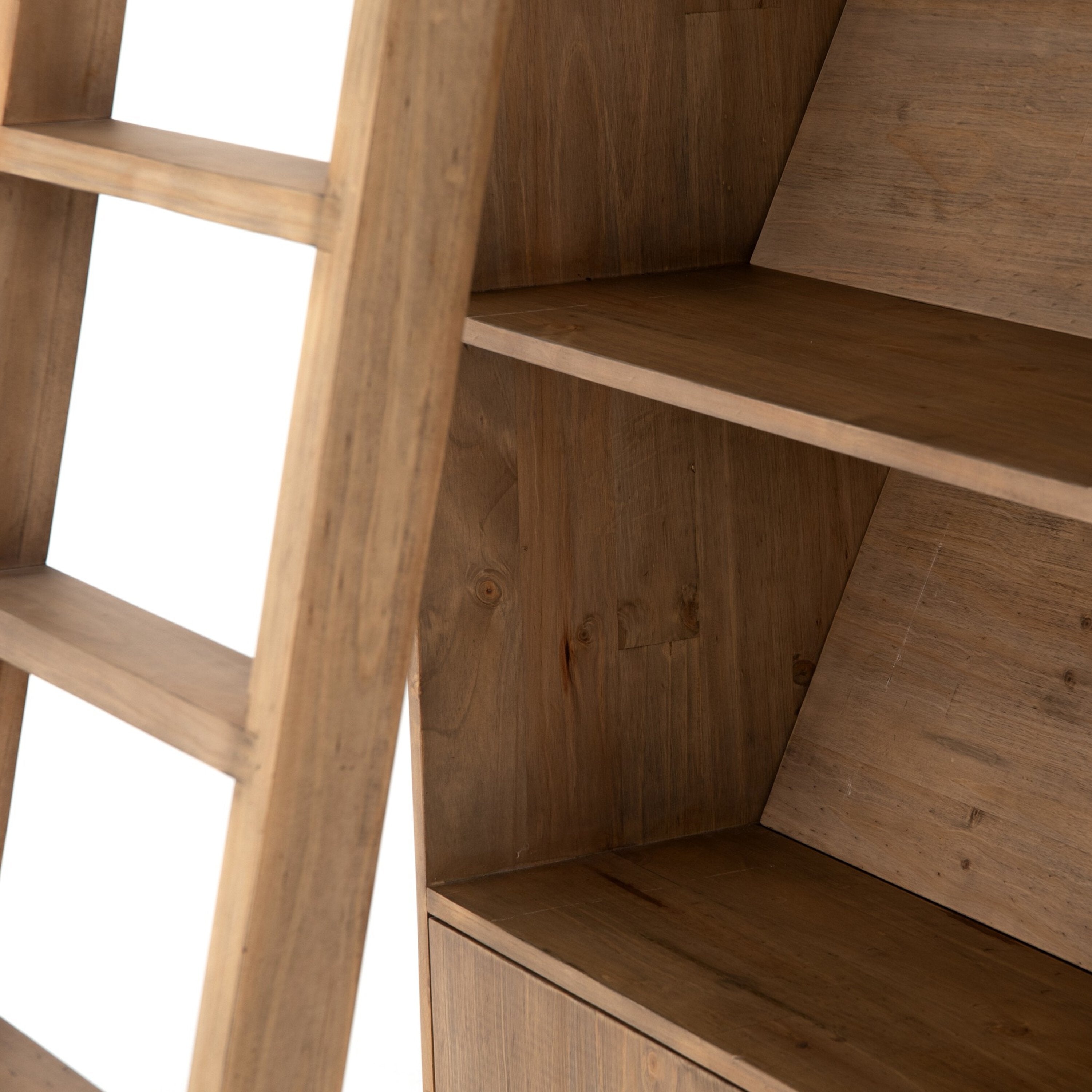 Four Hands Bane Double Bookshelf with Ladder
