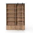 Four Hands Bane Double Bookshelf with Ladder