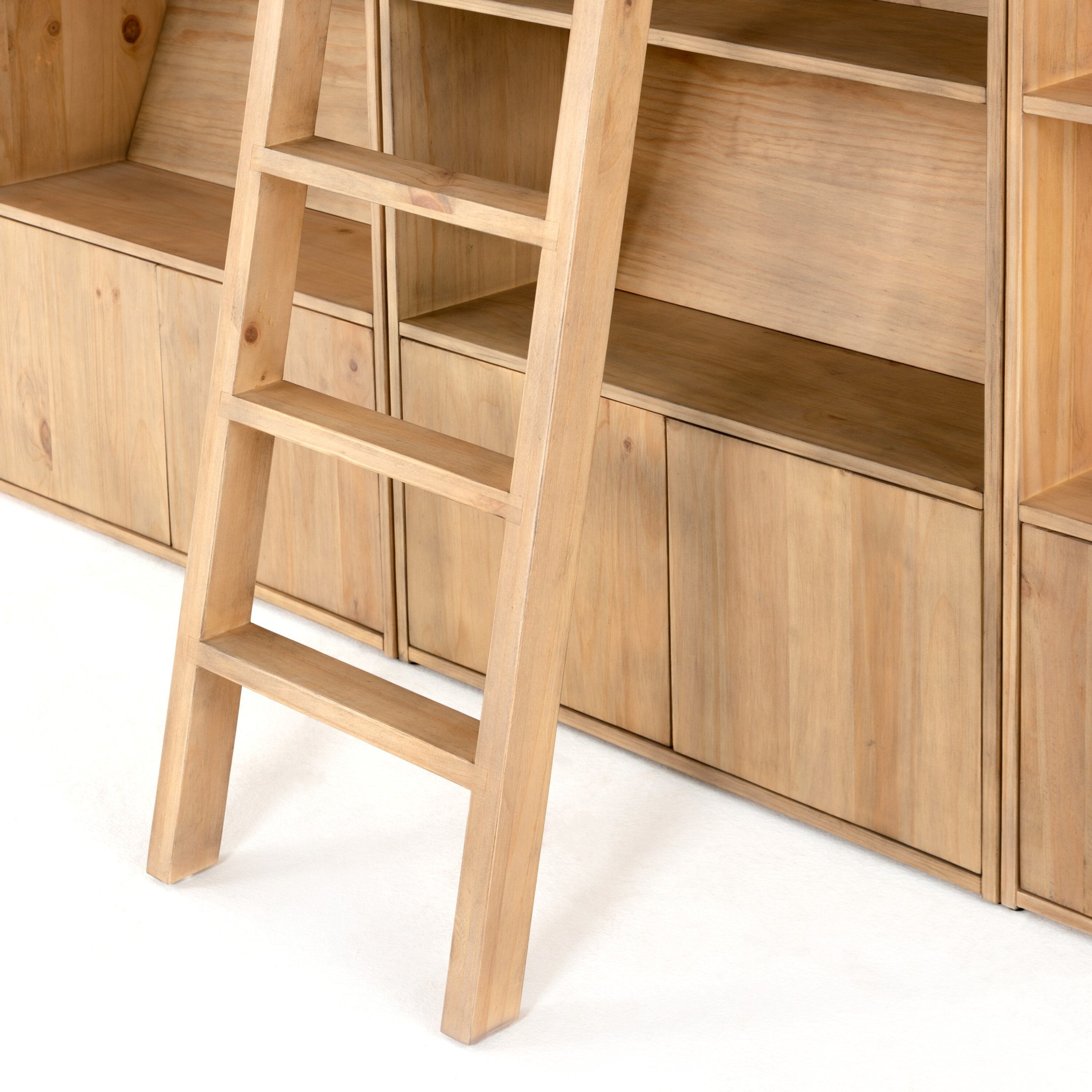 Four Hands Bane Triple Bookshelf with Ladder