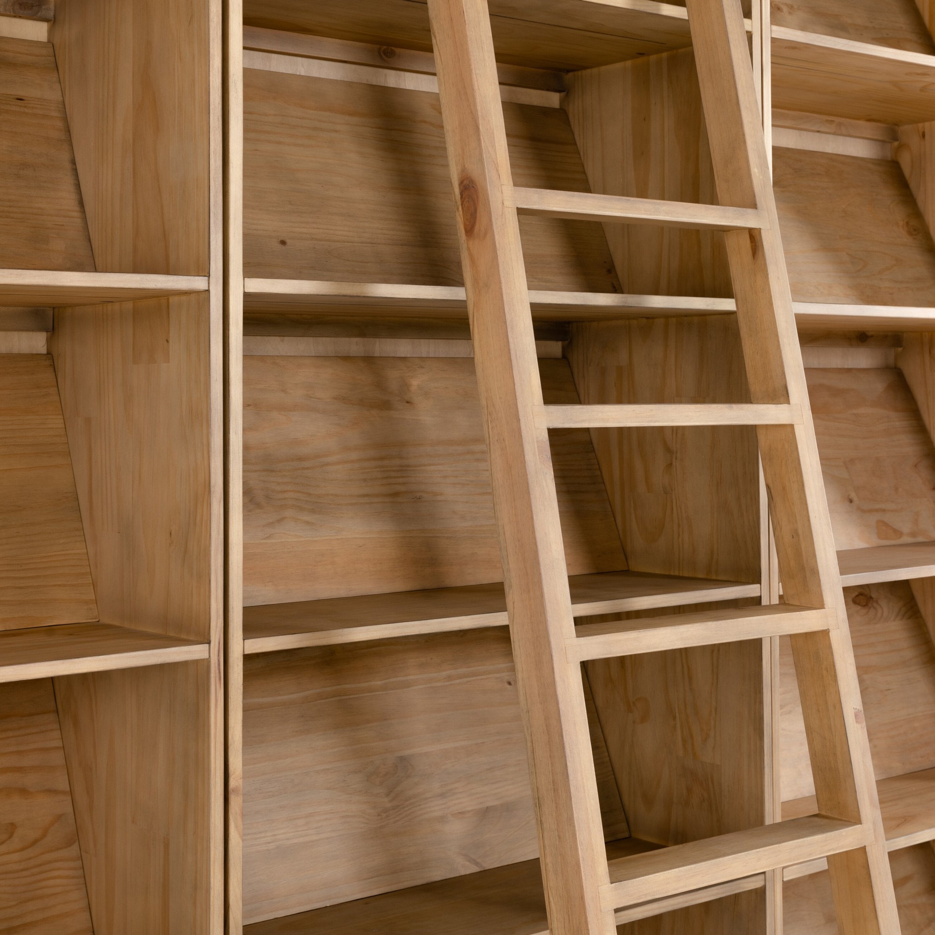 Four Hands Bane Triple Bookshelf with Ladder