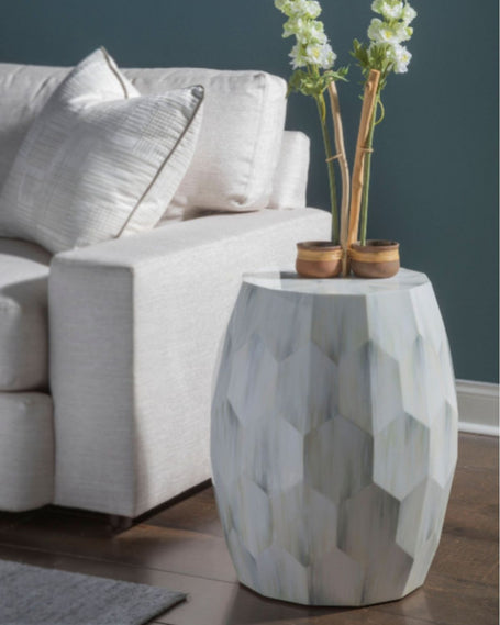 Bello Faceted Drum Table