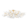 Hudson Valley Lighting Marabec 12 Light 48 inch Vintage Gold Leaf/ White Plaster Semi Flush Ceiling Light