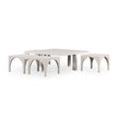 Four Hands Amara Coffee Table with Nesting Arch Seats