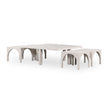 Four Hands Amara Coffee Table with Nesting Arch Seats