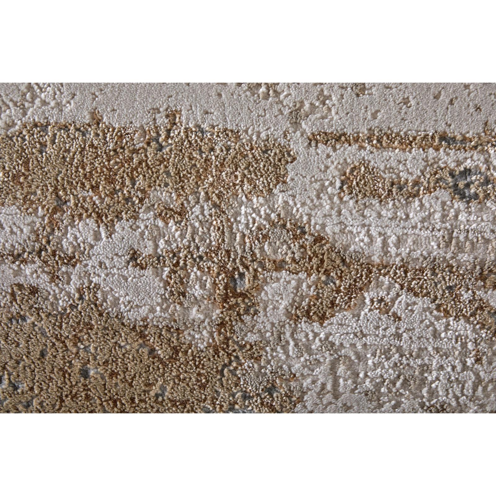 Feizy Aura 3567F Modern Abstract Rug in Ivory/Gold/Gray