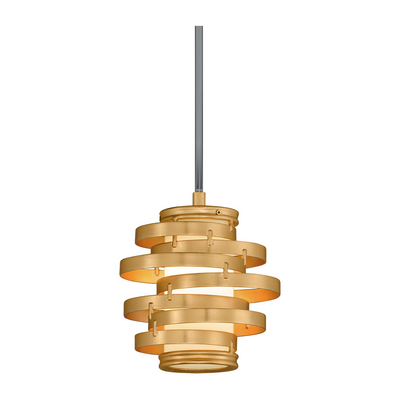Corbett Vertigo 1 Light Gold Leaf Pendant Ceiling Light Clearance