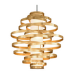 Corbett Vertigo 3 Light Gold Leaf Chandelier Ceiling Light DSC