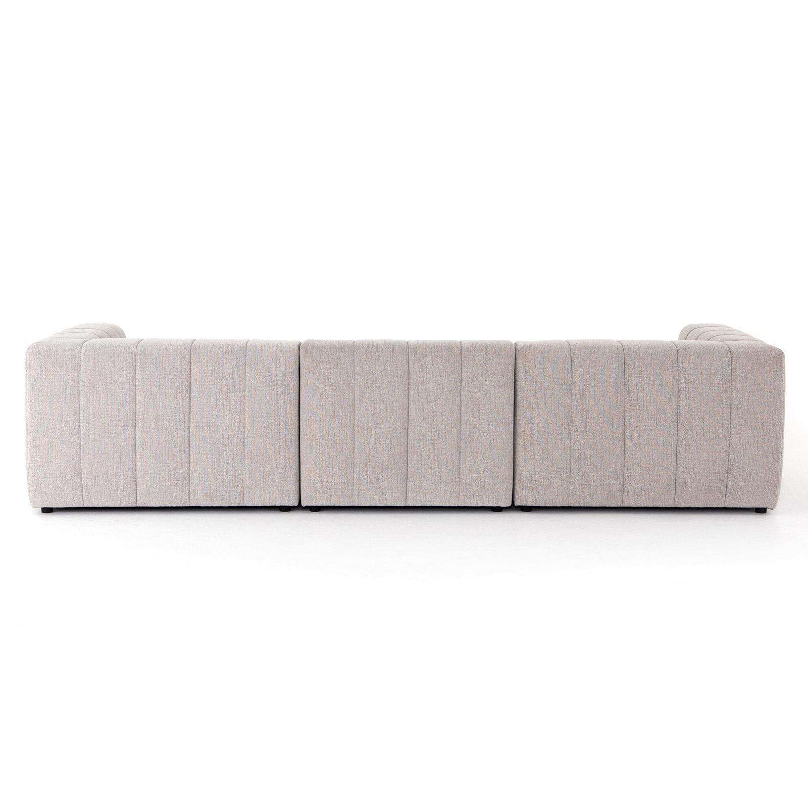Four Hands Langham Channeled 3-Piece Sectional