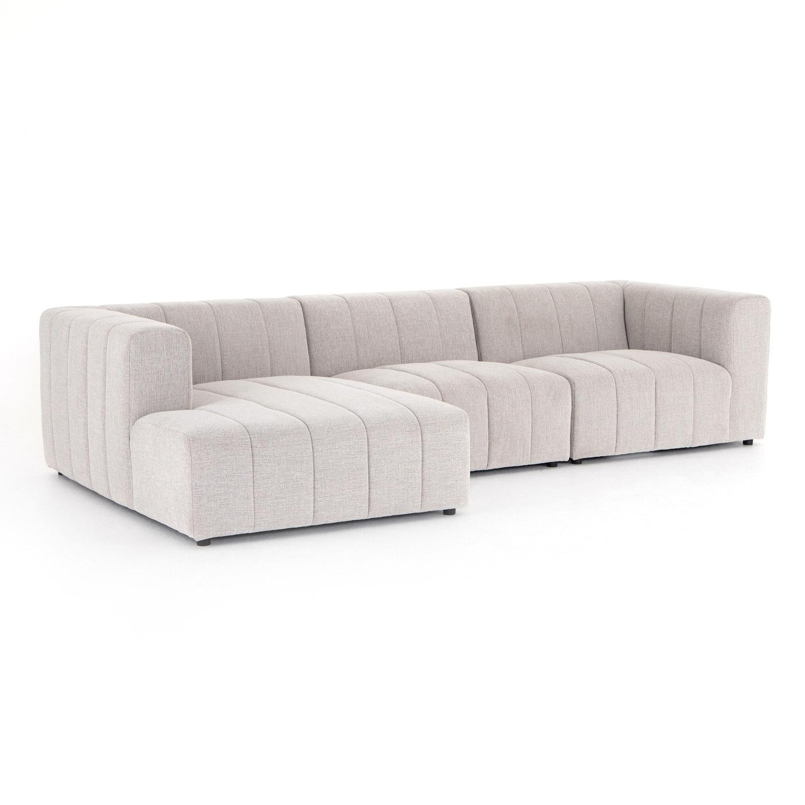 Four Hands Langham Channeled 3-Piece Sectional
