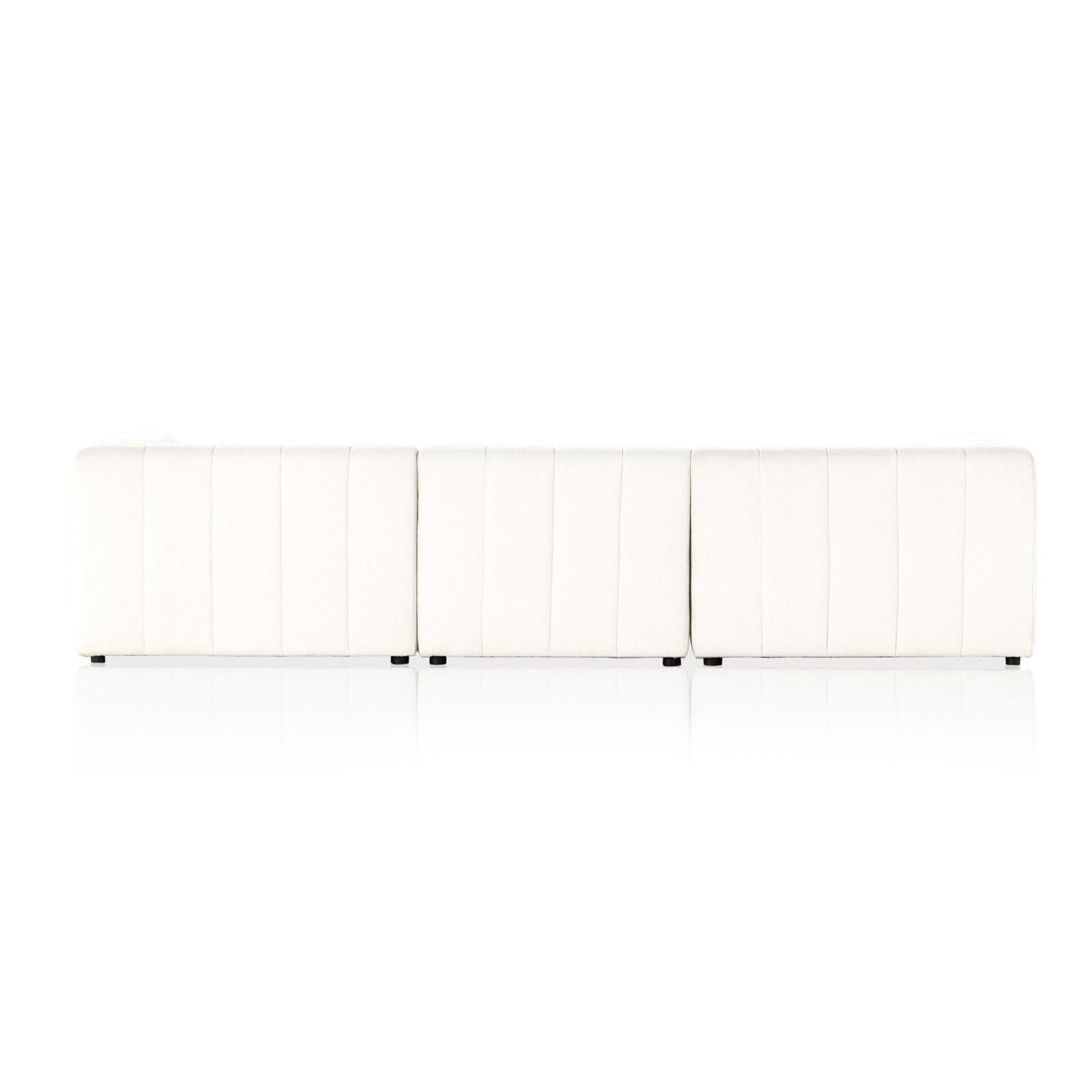 Four Hands Langham Channeled 3-Piece Sectional