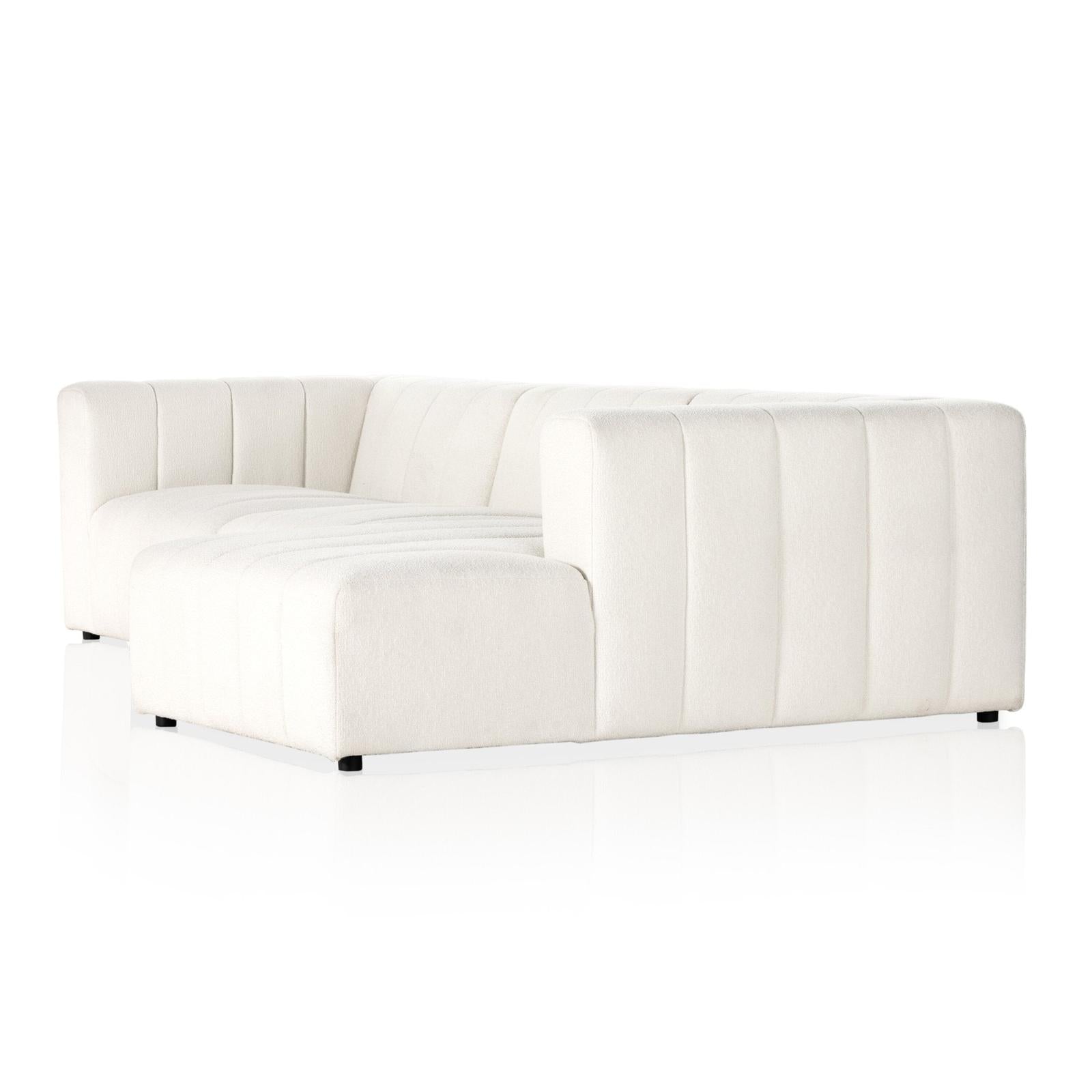 Four Hands Langham Channeled 3-Piece Sectional