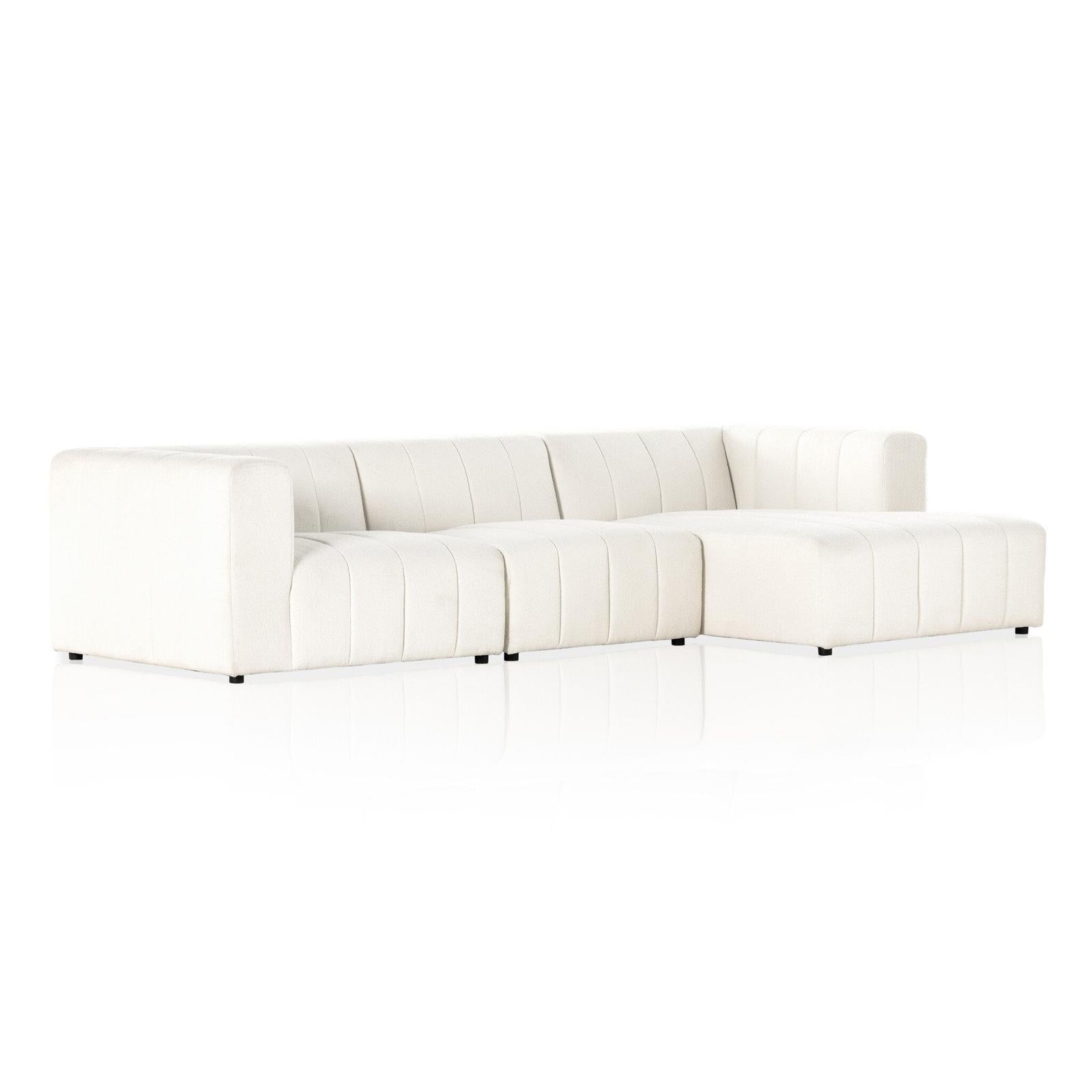 Four Hands Langham Channeled 3-Piece Sectional
