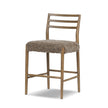 Four Hands Glenmore Bar + Counter Stool Smoked Oak Taupe Shearling