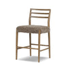 Four Hands Glenmore Bar + Counter Stool Smoked Oak Taupe Shearling