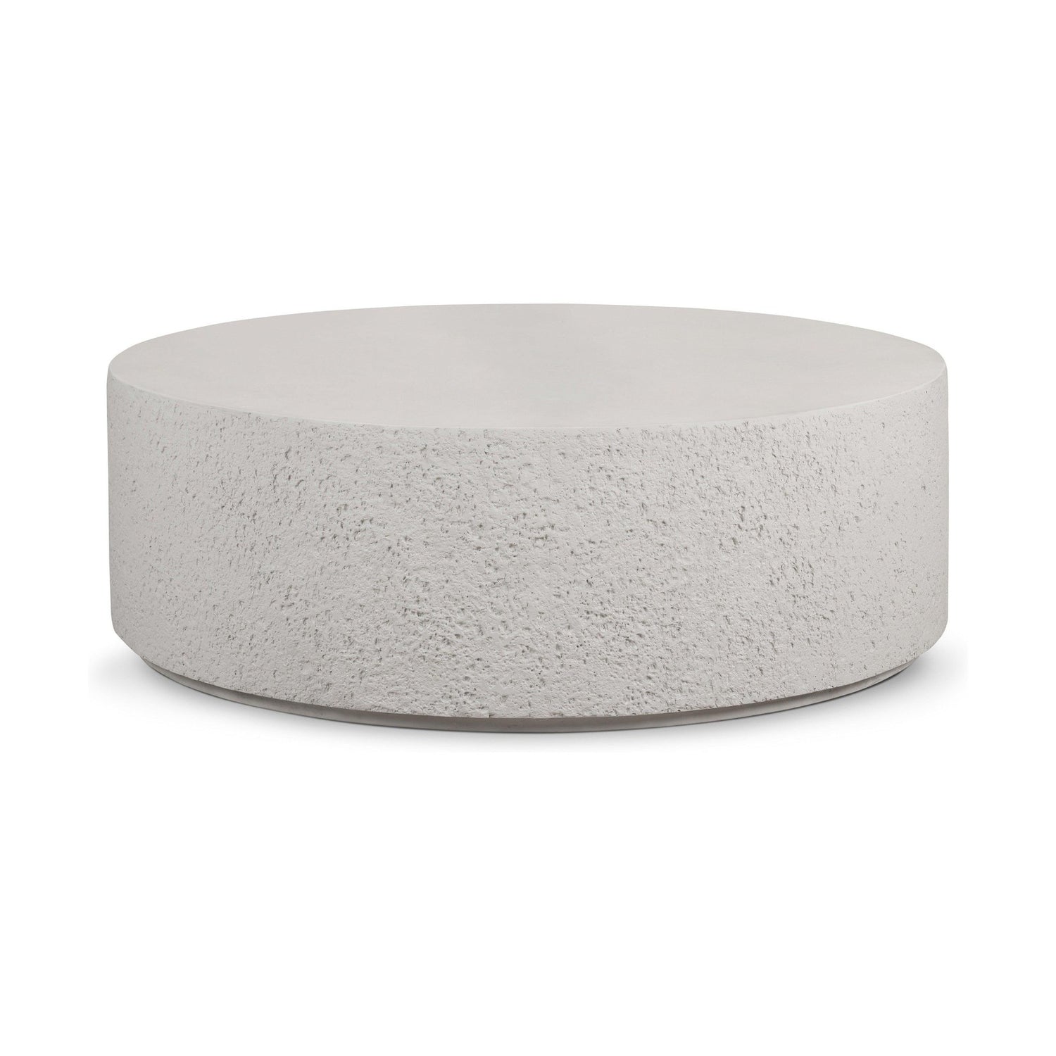 Otero Outdoor Round Coffee Table-Blanc White